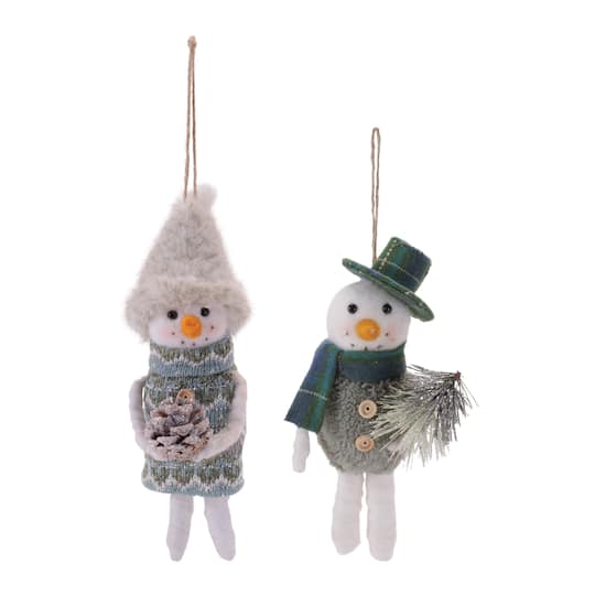 Melrose Cheerful Snowman Ornaments Set